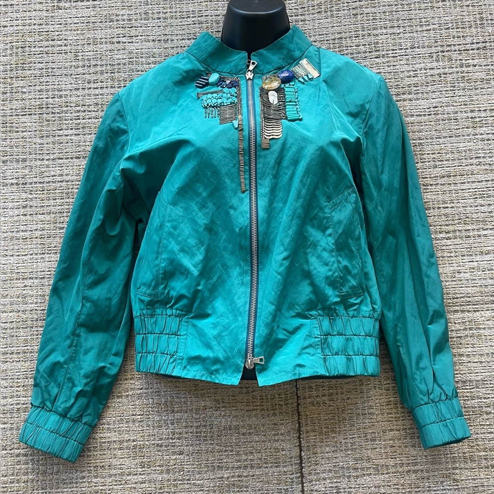 Dries Van Noten Spring 2008 Stone and Metal Embellished Bomber Jacket